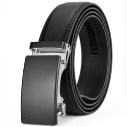 Plyesxale Genuine Leather Belt Men High Quality Ratchet Dress Belt With Automatic Buckle Blue Red Light Brown Mens Belts B36