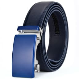 Plyesxale Genuine Leather Belt Men High Quality Ratchet Dress Belt With Automatic Buckle Blue Red Light Brown Mens Belts B36
