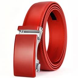 Plyesxale Genuine Leather Belt Men High Quality Ratchet Dress Belt With Automatic Buckle Blue Red Light Brown Mens Belts B36