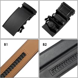 VATLTY Official Genuine Men's Leather Belt Hard Alloy Automatic Buckle Belt Male 30mm Natural Cowhide Non-porous Thin Belt