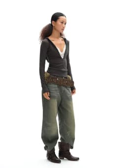 Vintage Brown Fur Belt Y2K Hook Furry Fur Belt Cowgirl Gothic Punk Sexy Belts Hip Hop Waistband Jeans Pants Decor