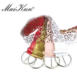 Maikun Hollow Retro Belts for Women All-match Decorative Women Belt Fashion Ladies Dress Belts Metal Pin Buckle