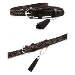 Maikun Thin Belts for Women High Quality PU Leather Lady Belt Exquisite Braided Tassel Female Belt for Dress Jeans