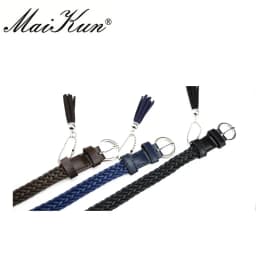 Maikun Thin Belts for Women High Quality PU Leather Lady Belt Exquisite Braided Tassel Female Belt for Dress Jeans