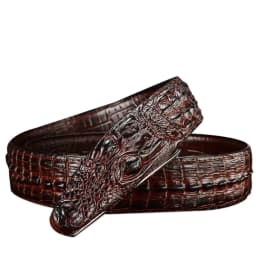 Men Luxury Belts Snake Buckle Crocodile Patter Genuine Leather Belts for Men High Quality Vintage Brand Jeans Strap ZD2110