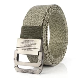 Double Loop Buckle Nylon Belt Woven Belt Versatile Casual Jeans Pant Belt for Men and Women