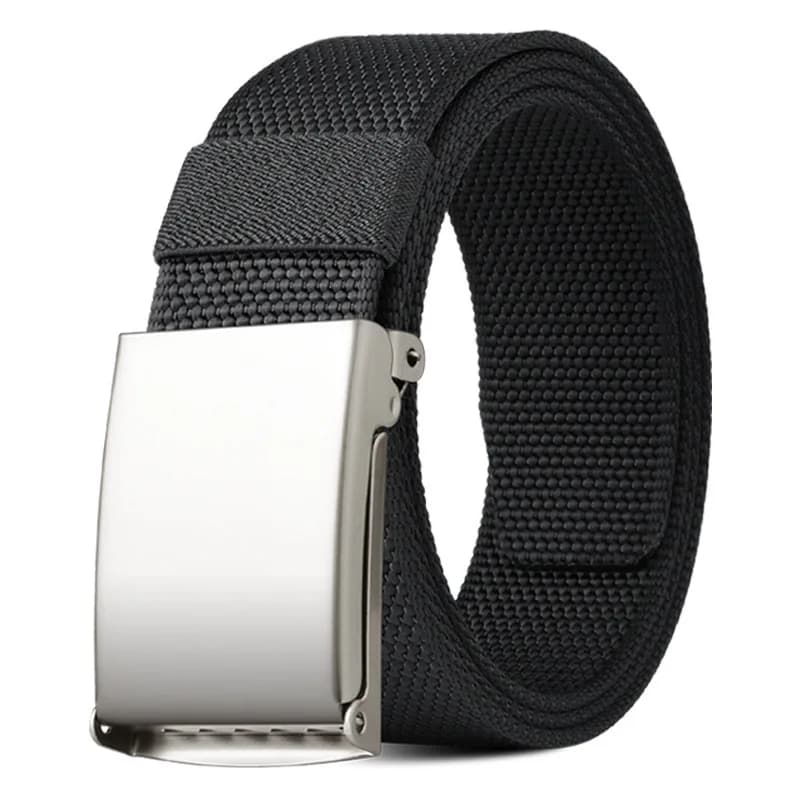 Men Female Belts Military Nylon Adjustable Belt Men Outdoor Travel Tactical Waist Belt with Plastic Buckle for Pants