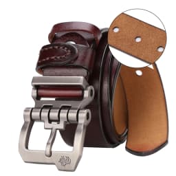 Men Belt for Men Cowskin Genuine Leather Personality Men Belt Buckle Quality Male Brown Strap Vintage Jeans N71223
