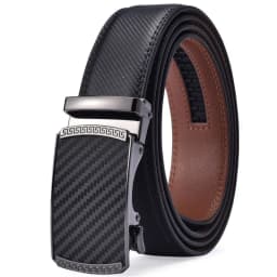 Men's Belt,Ratchet Belt Dress with Premium Leather,Slide Belt with Easier Adjustable Automatic Buckle