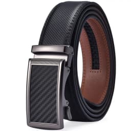 Men's Belt,Ratchet Belt Dress with Premium Leather,Slide Belt with Easier Adjustable Automatic Buckle