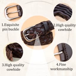 Western Cowboy Style Knitted Belt for Women Famous Brand Designer Vintage Waist Strap Casual Jeans Belt Pin Buckle