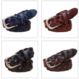 Western Cowboy Style Knitted Belt for Women Famous Brand Designer Vintage Waist Strap Casual Jeans Belt Pin Buckle