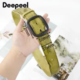 1Pc Deepeel 3.8*110-125cm Fashion Men's Cowhide Belt Genuine Leather Waistband Pin Buckle Girdle Male Pant Jeans Designer Belts