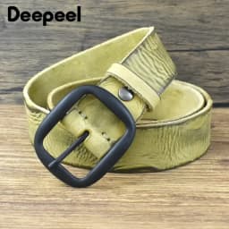 1Pc Deepeel 3.8*110-125cm Fashion Men's Cowhide Belt Genuine Leather Waistband Pin Buckle Girdle Male Pant Jeans Designer Belts