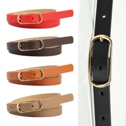 1.4x105cm Retro Pin Buckle Thin Belt for Women Girls Simple PU Leather Waistband Ladies Jeans Dress Accessories