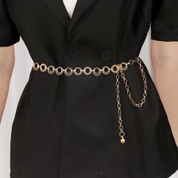  Women Metal Circle Ring Chain Blet Golden Silver Thin Tassel Waist Chain Ladies Dress Coat Skinny Waistband