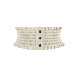 Ruffles Wide Belt Triple Buckle Elegant Elastic Waistband Decorative Dress Girdle for Women Goth Punk Stretch Cummerbunds
