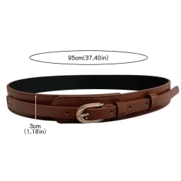 Women Wide Leather Belts Retro Metal Buckle Skinny Waistband Punk Female Lady Dress Coat Decorative Waist Straps