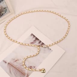 Women Metal Waist Chain Belt Long Thin Tassel Ball Heart Adjustable Waistband For Female Lady Dress Coat Decoration Strap Girdle