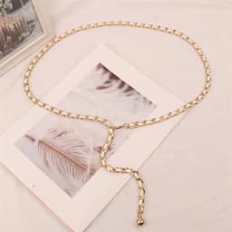 Women Metal Waist Chain Belt Long Thin Tassel Ball Heart Adjustable Waistband For Female Lady Dress Coat Decoration Strap Girdle