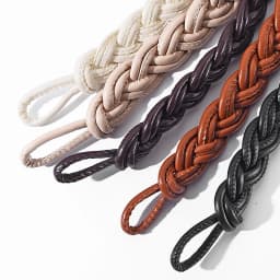 Women Knotted Long Belt Fashion Braided Leather Rope Thin Belt Female Dress Coat Decorative String Waistband