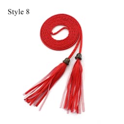 Women Long rope Waist Chain Belt Braided PU Leather Long Tassel Decoration Dress Waist Rope Knotted Skinny String Waistband