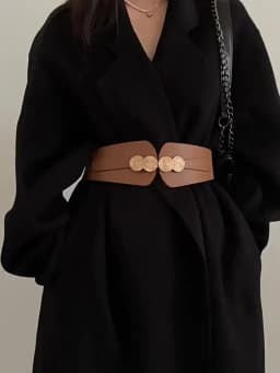 Luxury Ladies Wide Belt Elastic Vintage Buckle Leather Wide Fashion Wild Pin Buckle Women's Belt Waist Seal Belt