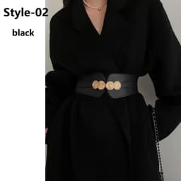 Luxury Ladies Wide Belt Elastic Vintage Buckle Leather Wide Fashion Wild Pin Buckle Women's Belt Waist Seal Belt