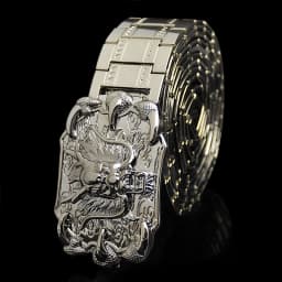 Men's belt Stainless steel Belt Retro Dragon metal Belt Gold Color Charm Belt Hip Hop Punk Strap self-defense luxury Belt male