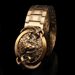 Men's belt Stainless steel Belt Retro Dragon metal Belt Gold Color Charm Belt Hip Hop Punk Strap self-defense luxury Belt male
