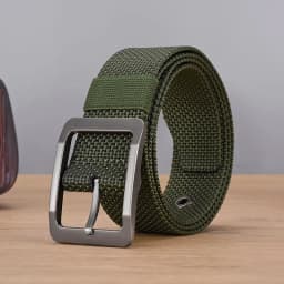 DINISITON Men's Nylon Belt Alloy Needle Buckle Belt Military Training Supplies Casual Style Outdoor Sports Belt