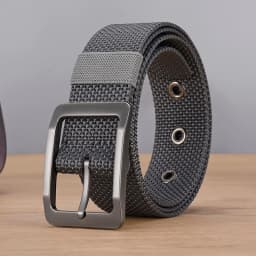 DINISITON Men's Nylon Belt Alloy Needle Buckle Belt Military Training Supplies Casual Style Outdoor Sports Belt