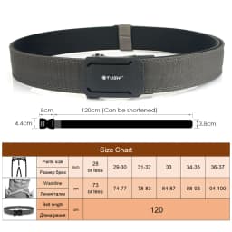 KOLBER New Tactical Belt for Men and Women Metal Automatic Buckle Black Military Army Gun Belt Thick Nylon IPSC Waistband Girdle