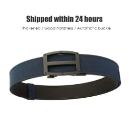 VATLTY 2024 Men's Tactical Belt Zinc Alloy Automatic Buckle Sturdy Nylon Police Duty Military Gun Belt Blue Casual Belt Male