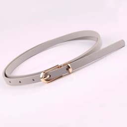 Fashion PU Leather Women Belts Black Blue White Pink Red Thin Skinny Pin Buckle Waistband Dress Jeans Decoration Belts