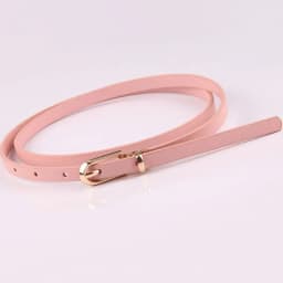 Fashion PU Leather Women Belts Black Blue White Pink Red Thin Skinny Pin Buckle Waistband Dress Jeans Decoration Belts