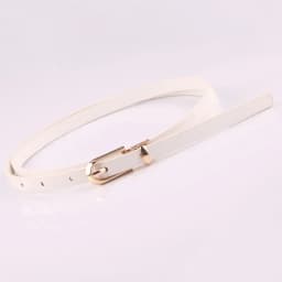 Fashion PU Leather Women Belts Black Blue White Pink Red Thin Skinny Pin Buckle Waistband Dress Jeans Decoration Belts