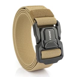 KOLBER New Men's Casual Elastic Belt Aluminum Buckle Quick Release Military Tactical Belt Soft Nylon Stretch Work Belt Waistband