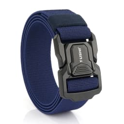 KOLBER New Men's Casual Elastic Belt Aluminum Buckle Quick Release Military Tactical Belt Soft Nylon Stretch Work Belt Waistband
