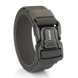 KOLBER New Men's Casual Elastic Belt Aluminum Buckle Quick Release Military Tactical Belt Soft Nylon Stretch Work Belt Waistband