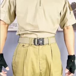 KOLBER New Men's Casual Elastic Belt Aluminum Buckle Quick Release Military Tactical Belt Soft Nylon Stretch Work Belt Waistband