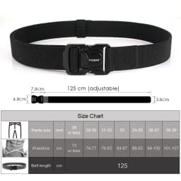 KOLBER New Men's Casual Elastic Belt Aluminum Buckle Quick Release Military Tactical Belt Soft Nylon Stretch Work Belt Waistband