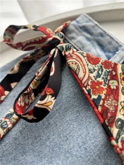 Vintage Triangular Fart Curtain Women's Belt With Skirt Bohemian Ethnic Waist Seal Fringed Skirt Curtain Pants Accessories