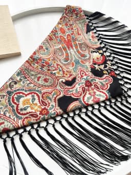 Vintage Triangular Fart Curtain Women's Belt With Skirt Bohemian Ethnic Waist Seal Fringed Skirt Curtain Pants Accessories