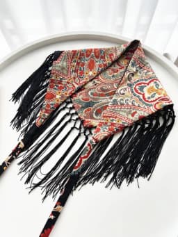 Vintage Triangular Fart Curtain Women's Belt With Skirt Bohemian Ethnic Waist Seal Fringed Skirt Curtain Pants Accessories