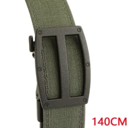 TUSHI 140CM Mens Military Tactical Belt Tight Sturdy Nylon Heavy Duty Hard Belt for Male Outdoor Casual Belt Automatic Waistband