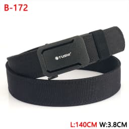 TUSHI 140CM Mens Military Tactical Belt Tight Sturdy Nylon Heavy Duty Hard Belt for Male Outdoor Casual Belt Automatic Waistband