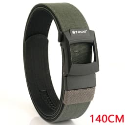 TUSHI 140CM Mens Military Tactical Belt Tight Sturdy Nylon Heavy Duty Hard Belt for Male Outdoor Casual Belt Automatic Waistband