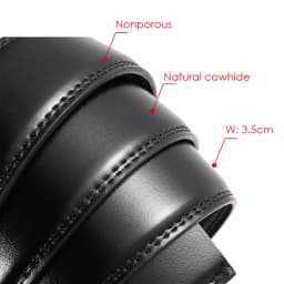 VATLTY 2021 No Buckle Leather Belt for Men 3.5cm Natural Cowhide Trouser Belt Non-porous Black Belt Girdles Male Gifts