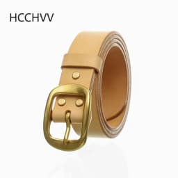 Handmade Belt Buckles for Men Thick Natural Vegetable Tanned Leather Pin Buckle Mens Waist Belt Men's Belt Gifts for Men